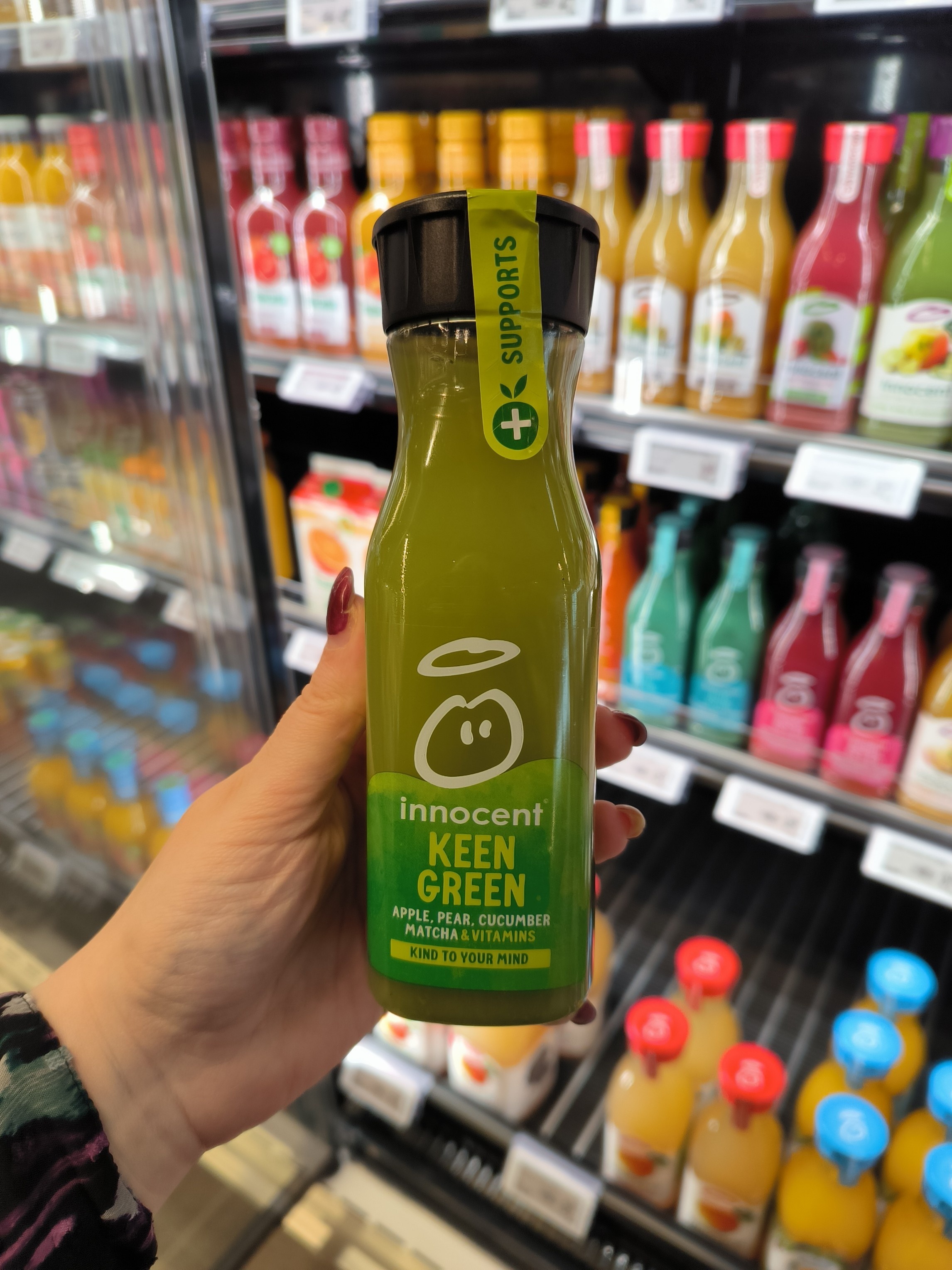 Apple, pear, cucumber, matcha