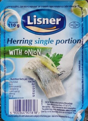 Herring single portion with onion