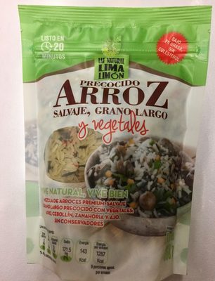 Arroz Salvaje, grano largo y vegetales Eat Natural Lima Limon