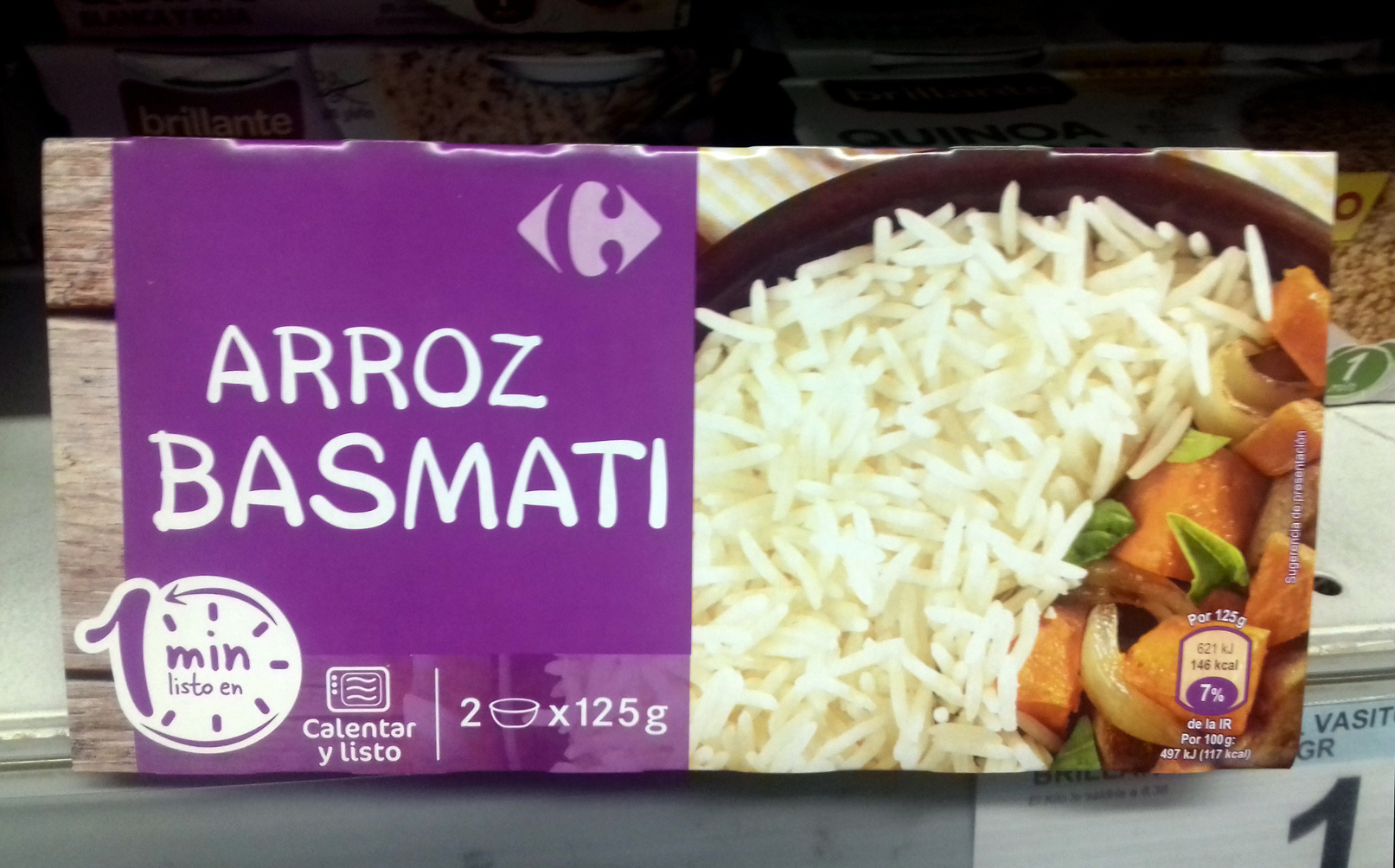 Arroz basmati vasitos microondas