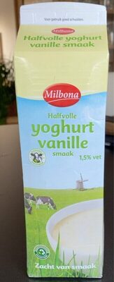Milbona Halfvolle Vanille Yoghurt 1, 5% Vet, Vanille