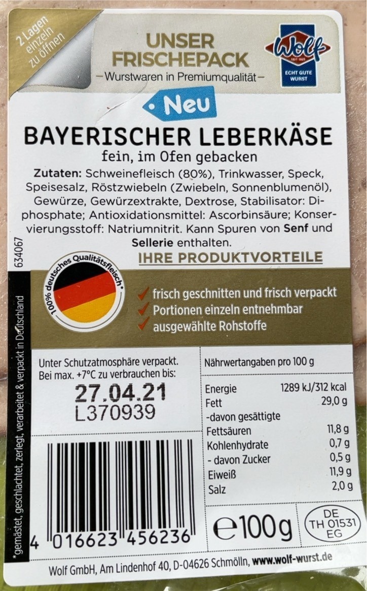 Bayerischer Leberkäse fein