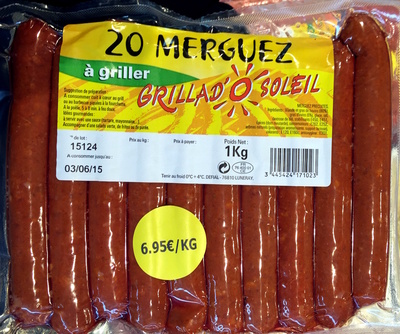 20 merguez à griller