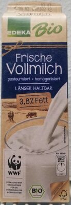 Bio Frische Vollmilch, 3,8 % Fett