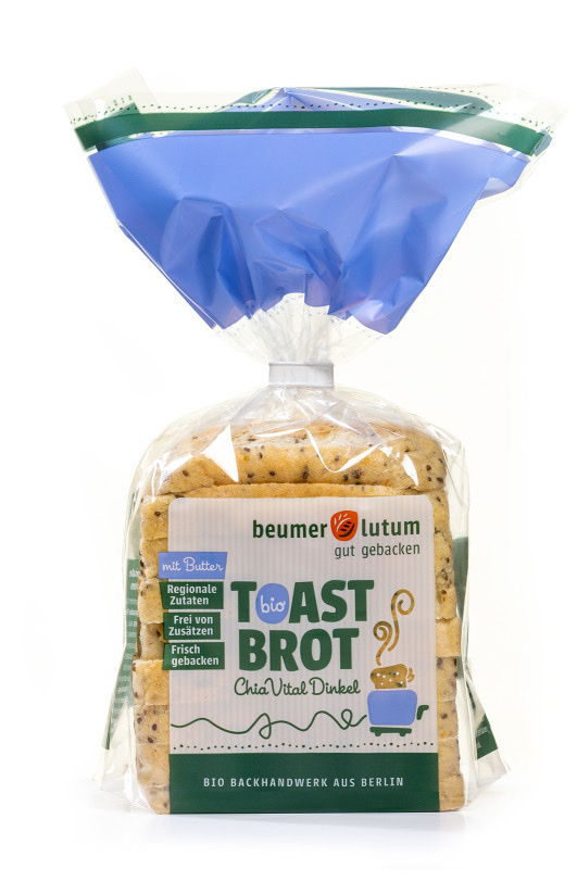 Bio Toastbrot Chia Vital Dinkel 4260124590115 Bio Dinkelbuttertoast mit Chia