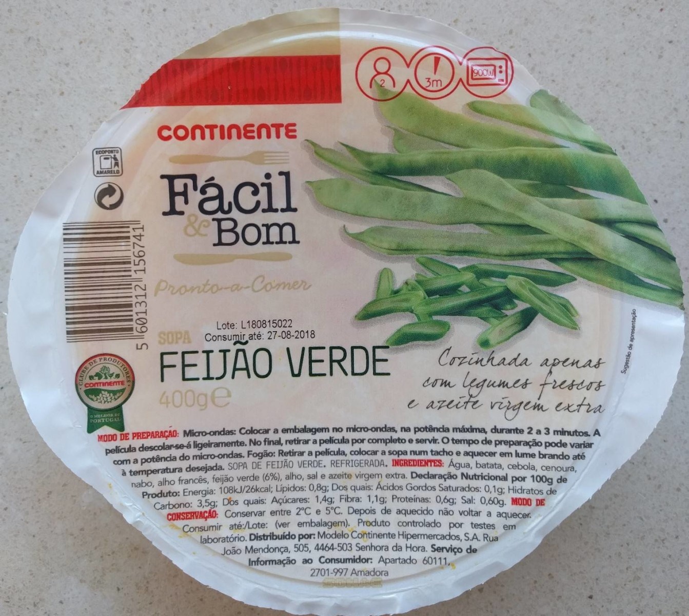 Sopa Feijão Verde