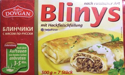 Blinys mit Hackfleischfüllung