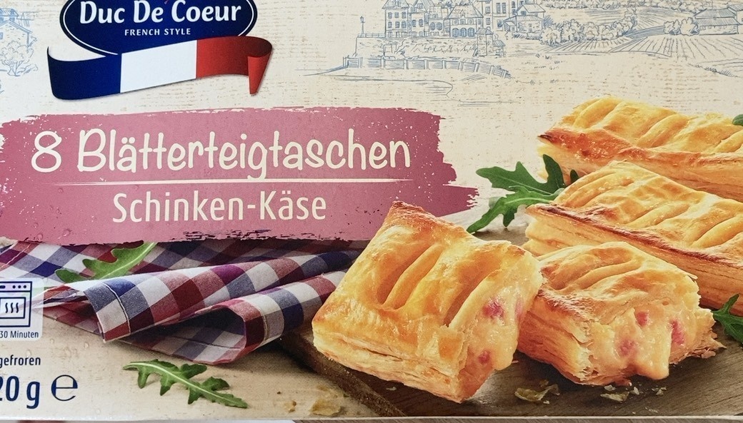 Blätterteigtaschen Schinken-Käse