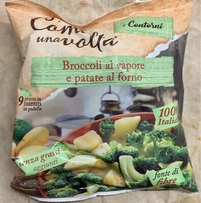 Broccoli al vapore e patate al forno