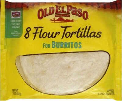 8 flour tortillas for burritos
