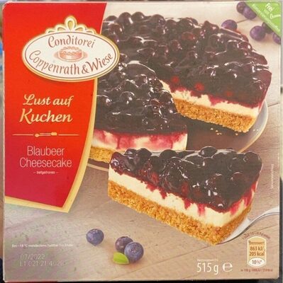 ALDI Conditorei Coppenrath & Wiese Kuchen Blaubeer-Cheesecake tiefgekühlt 515g 3.49€ 1kg 6.78€