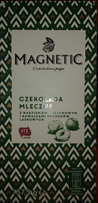 Czekolada mleczna z nadzieniem orzechowym i kawałkami orzechów laskowych