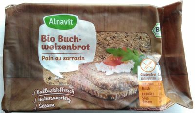 Alnavit Buchweizenbrot 42280835 Glutenfreies Buchweizenbrot mit Sesam (Bio)